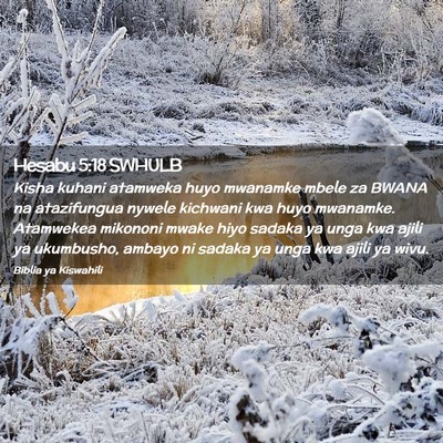 Picture 02 - Hesabu 5:18 SWHULB - Kisha kuhani atamweka huyo mwanamke mbele za - Bible Verse Picture
