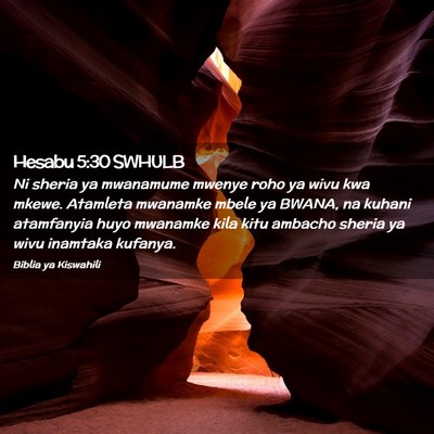 Picture 02 - Hesabu 5:30 SWHULB - Ni sheria ya mwanamume mwenye roho ya wivu kwa - Bible Verse Picture