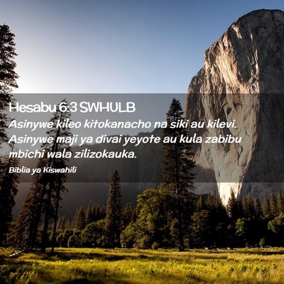 Picture 02 - Hesabu 6:3 SWHULB - Asinywe kileo kitokanacho na siki au kilevi. - Bible Verse Picture