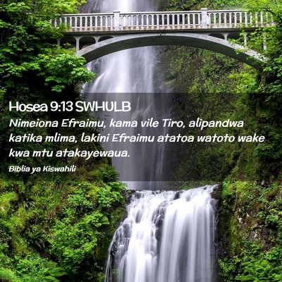 Picture 02 - Hosea 9:13 SWHULB - Nimeiona Efraimu, kama vile Tiro, alipandwa - Bible Verse Picture