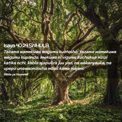 Picture 02 - Isaya 40:24 SWHULB - Tazama wamekuwa wagumu kuotesha; tazama wamekuwa - Bible Verse Picture