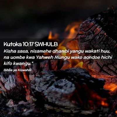 Picture 02 - Kutoka 10:17 SWHULB - Kisha sasa, nisamehe dhambi yangu wakati huu, na - Bible Verse Picture