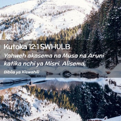 Picture 02 - Kutoka 12:1 SWHULB - Yahweh akasema na Musa na Aruni katika nchi ya - Bible Verse Picture