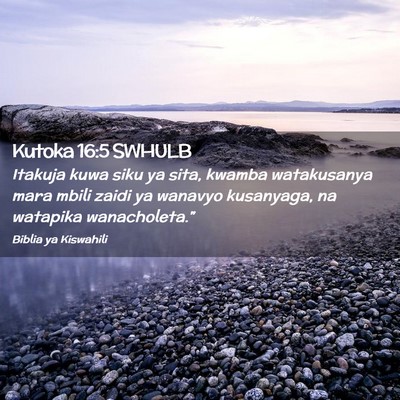 Picture 02 - Kutoka 16:5 SWHULB - Itakuja kuwa siku ya sita, kwamba watakusanya - Bible Verse Picture