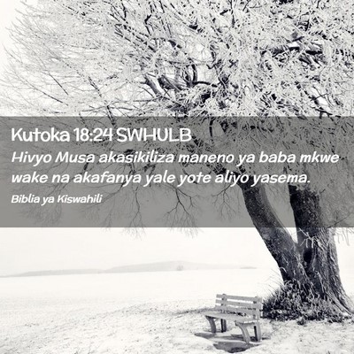 Picture 02 - Kutoka 18:24 SWHULB - Hivyo Musa akasikiliza maneno ya baba mkwe wake - Bible Verse Picture