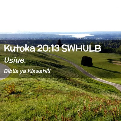 Picture 02 - Kutoka 20:13 SWHULB -  - Bible Verse Picture