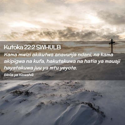 Picture 02 - Kutoka 22:2 SWHULB - Kama mwizi akikutwa anavunja ndani, na kama - Bible Verse Picture