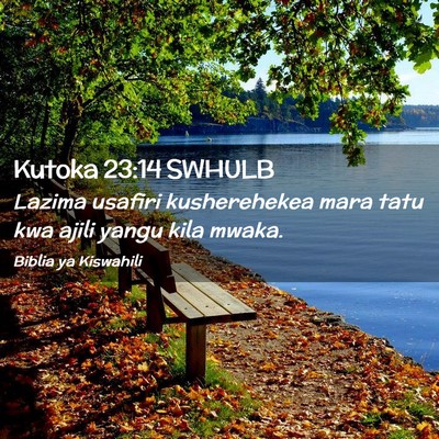 Picture 02 - Kutoka 23:14 SWHULB - Lazima usafiri kusherehekea mara tatu kwa ajili - Bible Verse Picture
