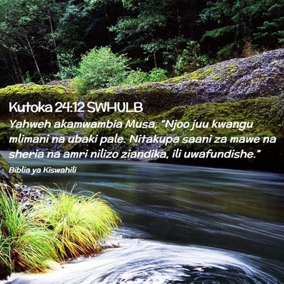 Picture 02 - Kutoka 24:12 SWHULB - Yahweh akamwambia Musa, “Njoo juu kwangu - Bible Verse Picture
