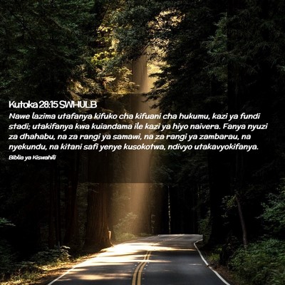 Picture 02 - Kutoka 28:15 SWHULB - Nawe lazima utafanya kifuko cha kifuani cha - Bible Verse Picture