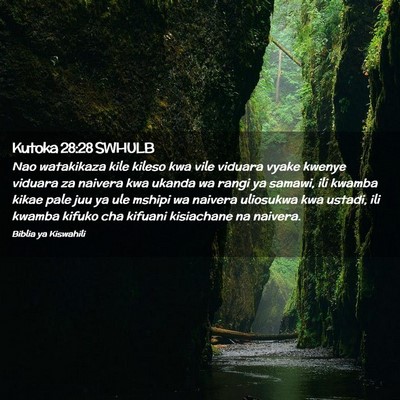 Picture 02 - Kutoka 28:28 SWHULB - Nao watakikaza kile kileso kwa vile viduara vyake - Bible Verse Picture