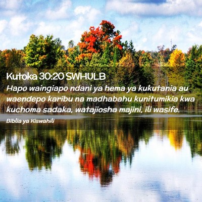 Picture 02 - Kutoka 30:20 SWHULB - Hapo waingiapo ndani ya hema ya kukutania au - Bible Verse Picture