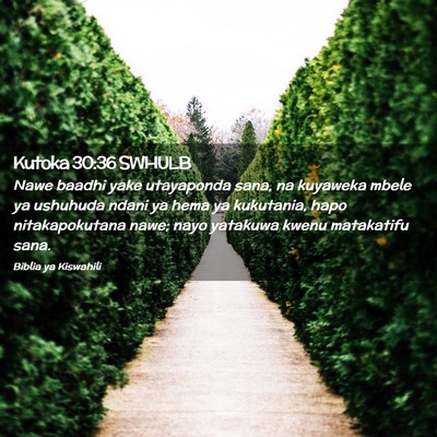 Picture 02 - Kutoka 30:36 SWHULB - Nawe baadhi yake utayaponda sana, na kuyaweka - Bible Verse Picture