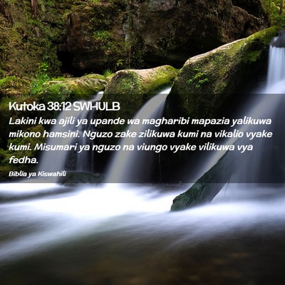 Picture 02 - Kutoka 38:12 SWHULB - Lakini kwa ajili ya upande wa magharibi mapazia - Bible Verse Picture
