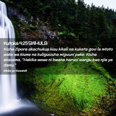 Picture 02 - Kutoka 4:25 SWHULB - Kisha Zipora akachukua kisu kikali na kukata govi - Bible Verse Picture