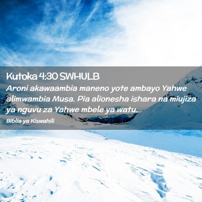 Picture 02 - Kutoka 4:30 SWHULB - Aroni akawaambia maneno yote ambayo Yahwe - Bible Verse Picture