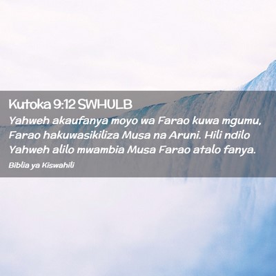 Picture 02 - Kutoka 9:12 SWHULB - Yahweh akaufanya moyo wa Farao kuwa mgumu, Farao - Bible Verse Picture