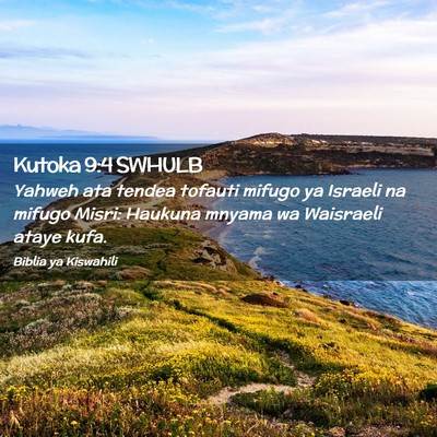 Picture 02 - Kutoka 9:4 SWHULB - Yahweh ata tendea tofauti mifugo ya Israeli na - Bible Verse Picture
