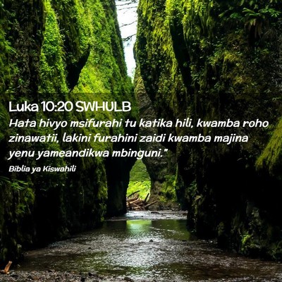 Picture 02 - Luka 10:20 SWHULB - Hata hivyo msifurahi tu katika hili, kwamba roho - Bible Verse Picture