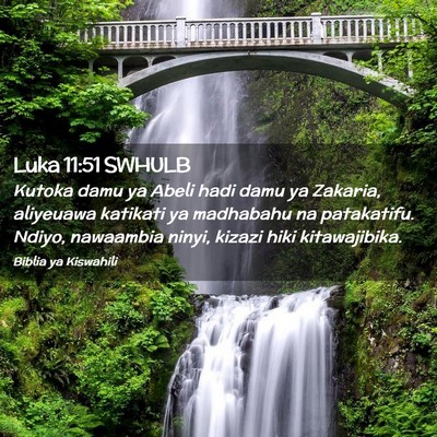 Picture 02 - Luka 11:51 SWHULB - Kutoka damu ya Abeli hadi damu ya Zakaria, - Bible Verse Picture