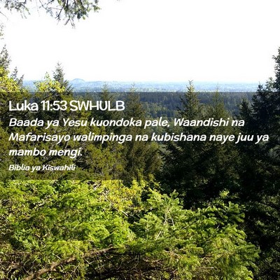 Picture 02 - Luka 11:53 SWHULB - Baada ya Yesu kuondoka pale, Waandishi na - Bible Verse Picture