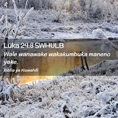 Picture 02 - Luka 24:8 SWHULB - Wale wanawake wakakumbuka maneno - Bible Verse Picture