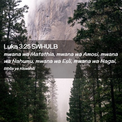 Picture 02 - Luka 3:25 SWHULB - mwana wa Matathia, mwana wa Amosi, mwana wa - Bible Verse Picture