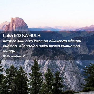 Picture 02 - Luka 6:12 SWHULB - Ilitokea siku hizo kwamba alikwenda mlimani - Bible Verse Picture