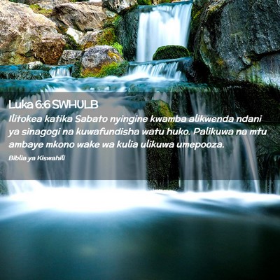 Picture 02 - Luka 6:6 SWHULB - Ilitokea katika Sabato nyingine kwamba alikwenda - Bible Verse Picture