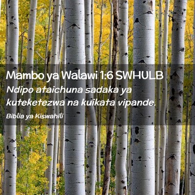 Picture 02 - Mambo ya Walawi 1:6 SWHULB - Ndipo ataichuna sadaka ya kuteketezwa na kuikata - Bible Verse Picture