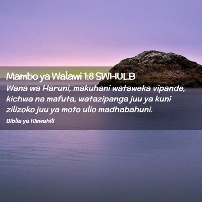 Picture 02 - Mambo ya Walawi 1:8 SWHULB - Wana wa Haruni, makuhani wataweka vipande, kichwa - Bible Verse Picture