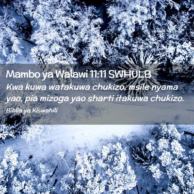 Picture 02 - Mambo ya Walawi 11:11 SWHULB - Kwa kuwa watakuwa chukizo, msile nyama yao, pia - Bible Verse Picture