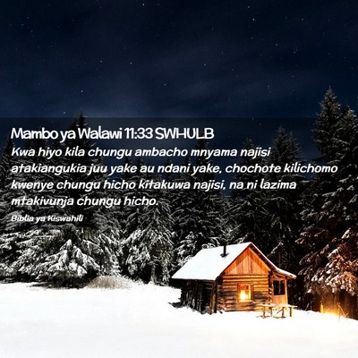 Picture 02 - Mambo ya Walawi 11:33 SWHULB - Kwa hiyo kila chungu ambacho mnyama najisi - Bible Verse Picture