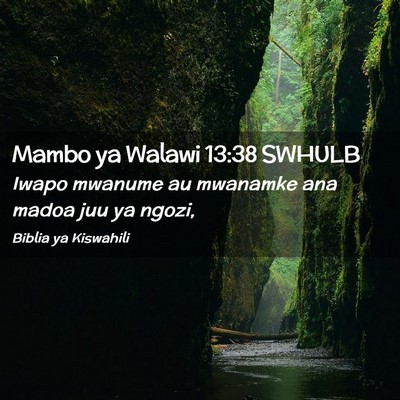 Picture 02 - Mambo ya Walawi 13:38 SWHULB - Iwapo mwanume au mwanamke ana madoa juu ya - Bible Verse Picture