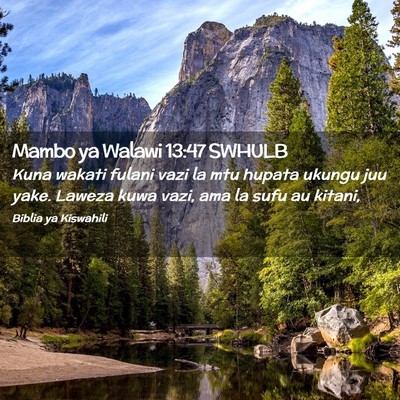 Picture 02 - Mambo ya Walawi 13:47 SWHULB - Kuna wakati fulani vazi la mtu hupata ukungu juu - Bible Verse Picture