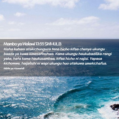 Picture 02 - Mambo ya Walawi 13:55 SWHULB - Kisha kuhani atakichunguza tena hicho kifaa - Bible Verse Picture