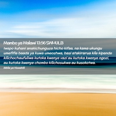 Picture 02 - Mambo ya Walawi 13:56 SWHULB - Iwapo kuhani anakichunguza hicho kifaa, na kama - Bible Verse Picture