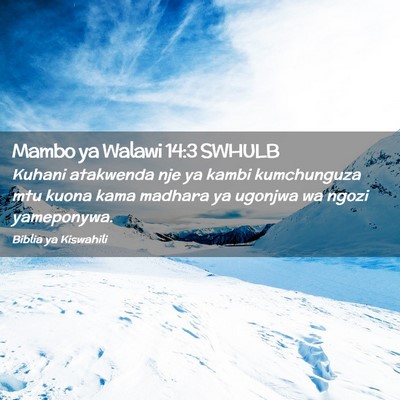 Picture 02 - Mambo ya Walawi 14:3 SWHULB - Kuhani atakwenda nje ya kambi kumchunguza mtu - Bible Verse Picture