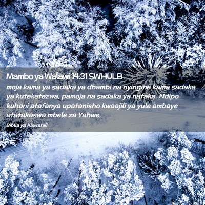 Picture 02 - Mambo ya Walawi 14:31 SWHULB - moja kama ya sadaka ya dhambi na nyingine kama - Bible Verse Picture