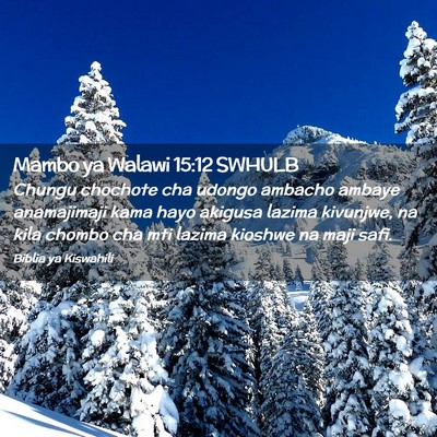 Picture 02 - Mambo ya Walawi 15:12 SWHULB - Chungu chochote cha udongo ambacho ambaye - Bible Verse Picture