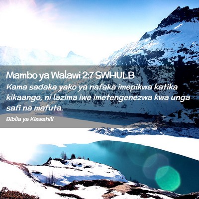 Picture 02 - Mambo ya Walawi 2:7 SWHULB - Kama sadaka yako ya nafaka imepikwa katika - Bible Verse Picture
