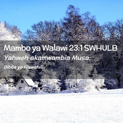 Picture 02 - Mambo ya Walawi 23:1 SWHULB - Yahweh akamwambia - Bible Verse Picture