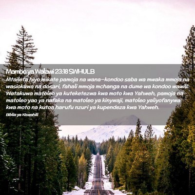 Picture 02 - Mambo ya Walawi 23:18 SWHULB - Mtaileta hiyo mikate pamoja na wana—kondoo saba - Bible Verse Picture