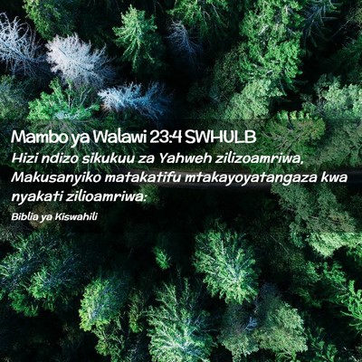 Picture 02 - Mambo ya Walawi 23:4 SWHULB - Hizi ndizo sikukuu za Yahweh zilizoamriwa, - Bible Verse Picture