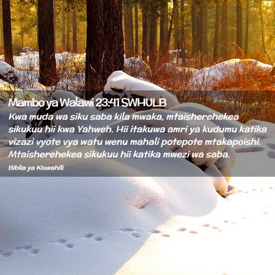 Picture 02 - Mambo ya Walawi 23:41 SWHULB - Kwa muda wa siku saba kila mwaka, mtaisherehekea - Bible Verse Picture