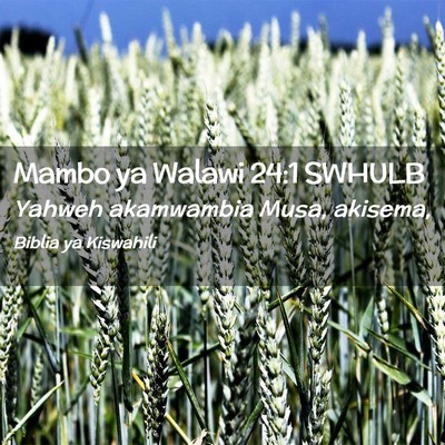 Picture 02 - Mambo ya Walawi 24:1 SWHULB - Yahweh akamwambia Musa, - Bible Verse Picture