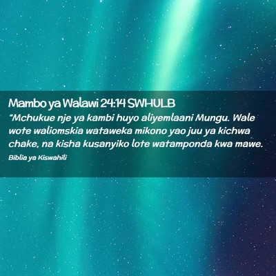 Picture 02 - Mambo ya Walawi 24:14 SWHULB - “Mchukue nje ya kambi huyo aliyemlaani Mungu. - Bible Verse Picture