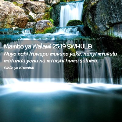 Picture 02 - Mambo ya Walawi 25:19 SWHULB - Nayo nchi itawapa mavuno yake, nanyi mtakula - Bible Verse Picture