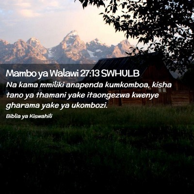 Picture 02 - Mambo ya Walawi 27:13 SWHULB - Na kama mmiliki anapenda kumkomboa, kisha tano ya - Bible Verse Picture