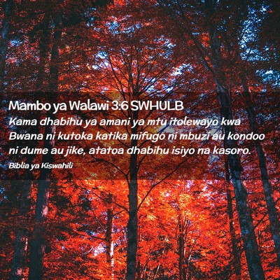 Picture 02 - Mambo ya Walawi 3:6 SWHULB - Kama dhabihu ya amani ya mtu itolewayo kwa Bwana - Bible Verse Picture